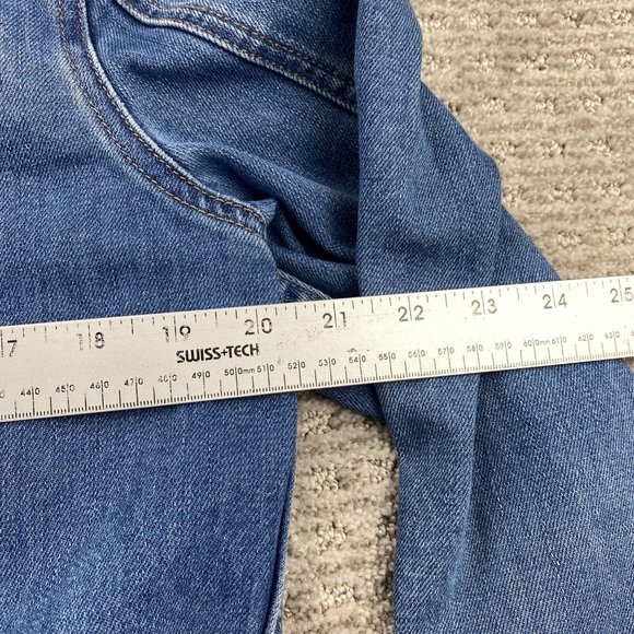 Velvet Heart Jean Jacket Women Large L Blue Denim Button Up Casual Distressed - Picture 10 of 12